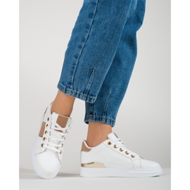 Zapatillas deportivas de mujer blancas y beige Zapatillas Shelovet blanco 3