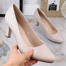Zapatos de tacón gris claro mujer Sergio Leone 1459 4