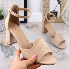 Sandalias mujer ante poste beige Potocki YQ21035 4