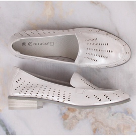 Zapatos mujer calados plata brillo Potocki SZ12075 6