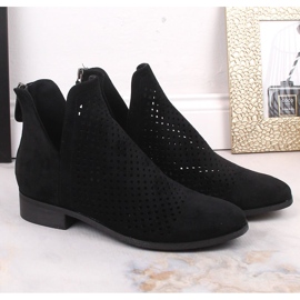 Botines mujer calados ante negro Potocki SZ12107 5