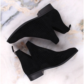 Botines mujer calados ante negro Potocki SZ12107 6