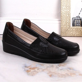 Zapatos cuña mujer slip-on negros T.Sokolski W23-481 5
