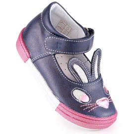 Bailarinas niña con velcro azul marino Kornecki 6480 1
