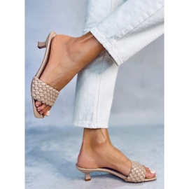 BM Sandalias tacón bajo Arritola Albaricoque beige 5