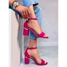 BM Sandalias tacón Dicarlo ante fucsia rosado 5