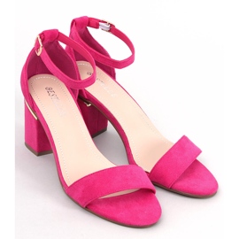 BM Sandalias tacón Dicarlo ante fucsia rosado 1