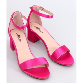 Sandalias tacón bajo Clarence Fucsia rosado 1