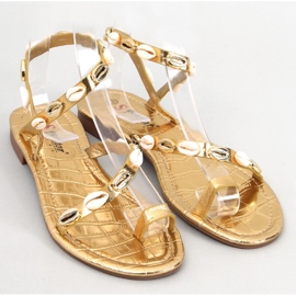 Seastar Chanclas Askren Gold con conchas dorado 1
