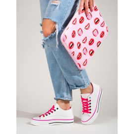 Deportivas mujer plataforma Shelovet blanco 2