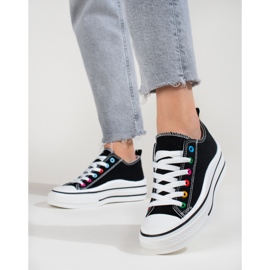 Deportivas mujer plataforma Shelovet negro 4