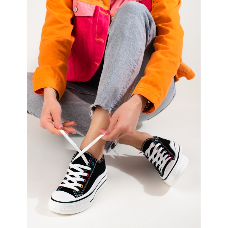 Deportivas mujer plataforma Shelovet negro 1