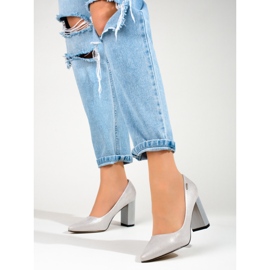 Zapatos de salón Shelovet plateados plata 3