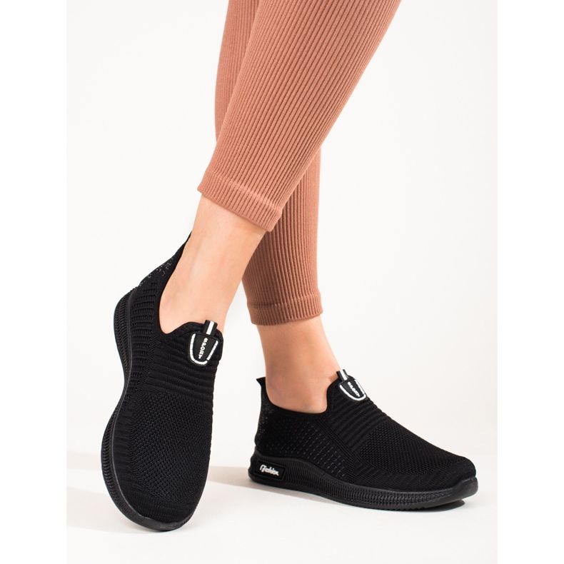 Deportivas de mujer ligeras de textil negro T.Sokolski 2