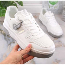 Deportivas de mujer con cordones blancas Big Star LL274A024 blanco 4