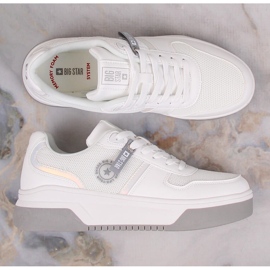 Deportivas de mujer con cordones blancas Big Star LL274A024 blanco 6