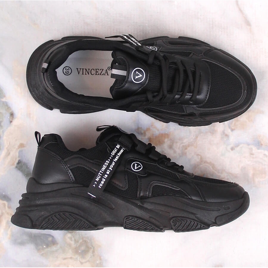 Zapatillas deportivas mujer negras Vinceza 13577 sneakers negro - KeeShoes
