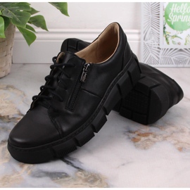 Zapatos mujer comodos piel negro Helios 413 8