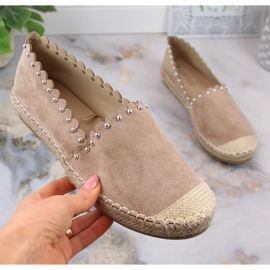 Alpargatas mujer slip-on beige Vinceza 34595 5