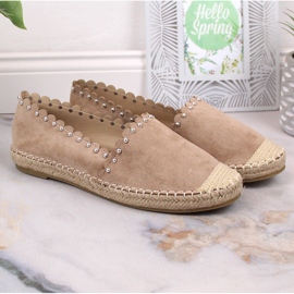 Alpargatas mujer slip-on beige Vinceza 34595 6