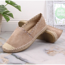 Alpargatas mujer slip-on beige Vinceza 34595 8