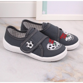 Nazo N019BFW velcro colegial zapatillas zapatillas zapatillas gris 2