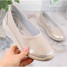 Bailarinas mujer piel calada beige Jezzi 3621 5