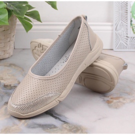 Bailarinas mujer piel calada beige Jezzi 3621 8