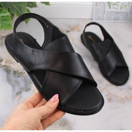 Sandalias planas mujer slip-on negras Potocki YQ21024 marrón 4