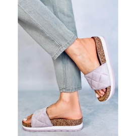 Pantuflas Bahr Corcho Morado violeta 2