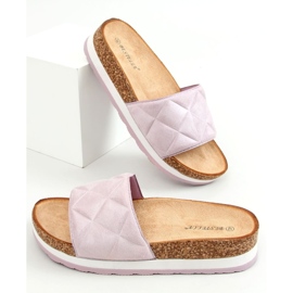 Pantuflas Bahr Corcho Morado violeta 1