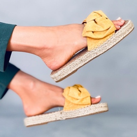 JH115P Pantuflas alpargatas amarillas miel amarillo 2
