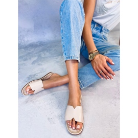 Zapatillas de mujer beige 395 Beige 4