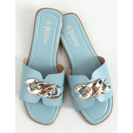 Chanclas Coats Blue con cadena azul 1