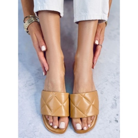 Pantuflas acolchadas Cray Camel para mujer beige 4