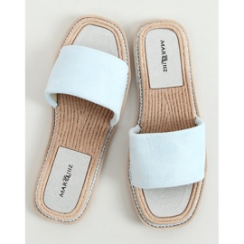 Babucha mujer Daniels Blue de ante azul 1