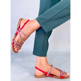PA1 Corso Sandalias rojas con circonitas rojo 3