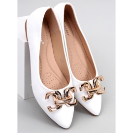 Seastar Bailarinas elegantes con hebilla de Simona White blanco 1