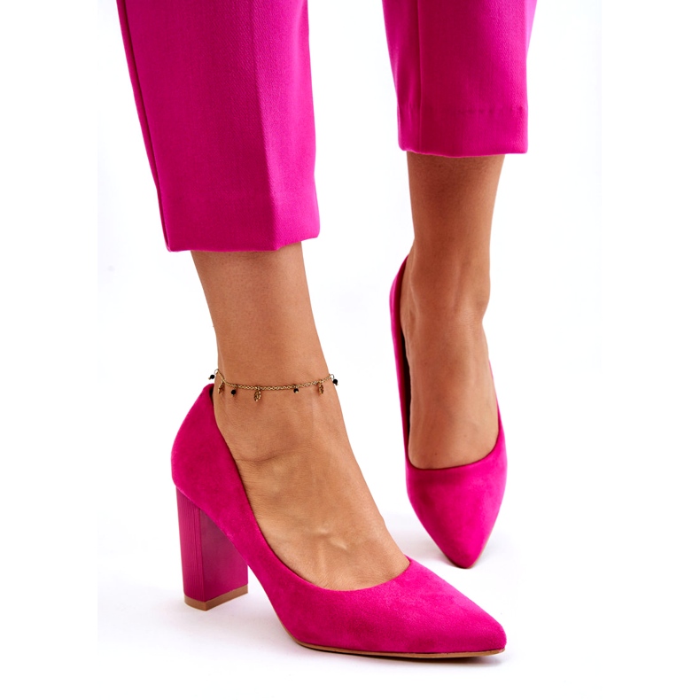 Seastar Bombas De Ante En Un Tacón De Moda Fucsia Estellia rosa 5