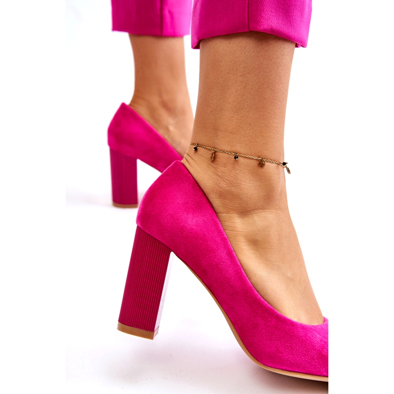 Seastar Bombas De Ante En Un Tacón De Moda Fucsia Estellia rosa 4