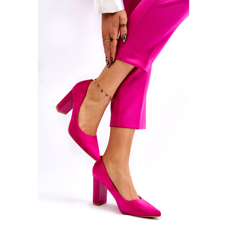 Seastar Bombas De Ante En Un Tacón De Moda Fucsia Estellia rosa 3