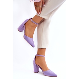 Seastar Zapatos de tacón de ante morado Lexie púrpura 1