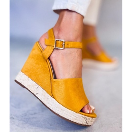 Amarillo Sandalias de cuña FD-5M14 Amarillo 6