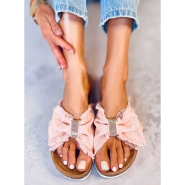Zapatillas de lona en el corcho rosa BG60P Rosa rosado 4