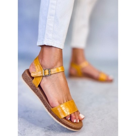 BM Sandalias mujer Mervat Amarillo 3