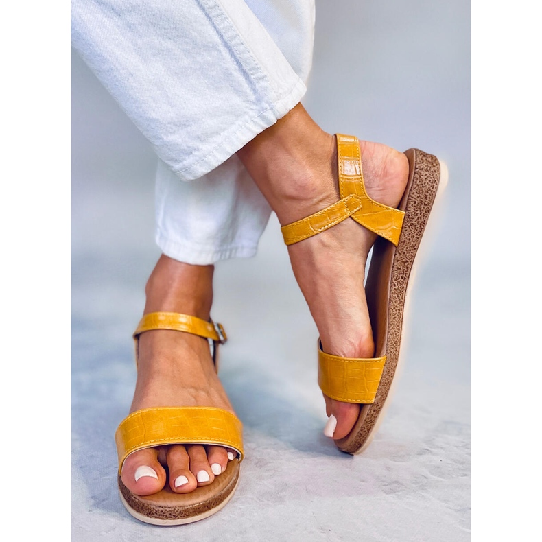 BM Sandalias mujer Mervat Amarillo 2