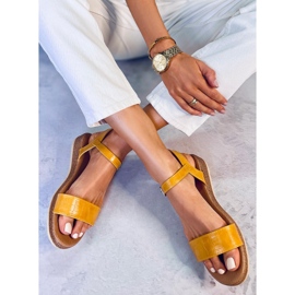 BM Sandalias mujer Mervat Amarillo 4