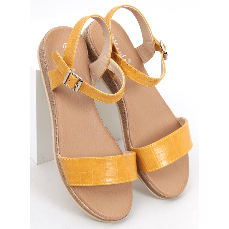 BM Sandalias mujer Mervat Amarillo 1