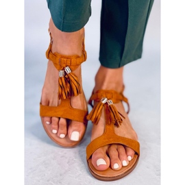 BM Sandalias mujer Bayles Camel marrón 2