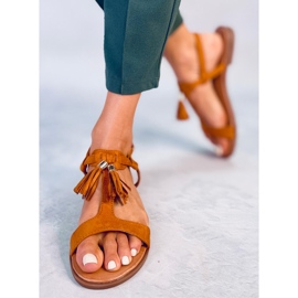 BM Sandalias mujer Bayles Camel marrón 5